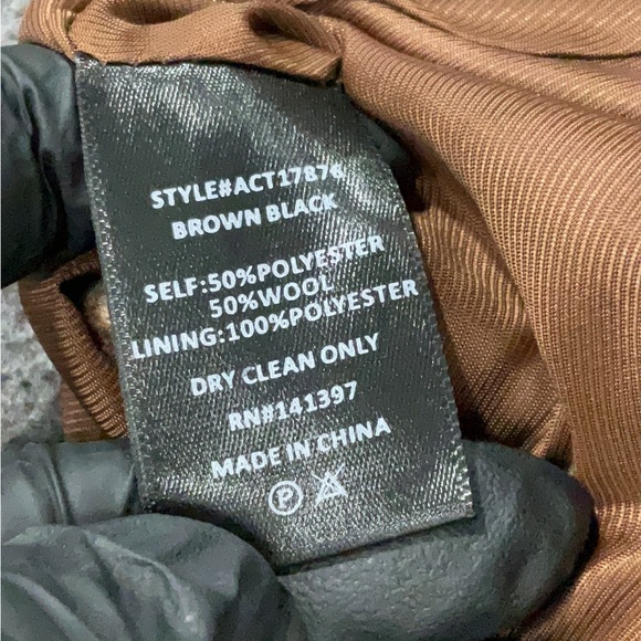 Astr Brown Checkered Double-Breasted Blazer - Picture 6 of 6